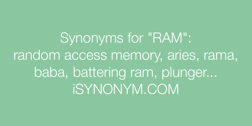 Synonyms RAM