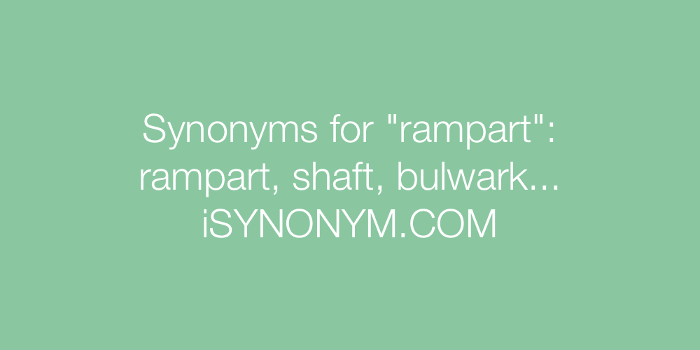 Synonyms rampart