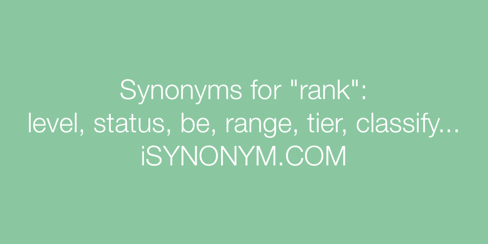 Synonyms rank