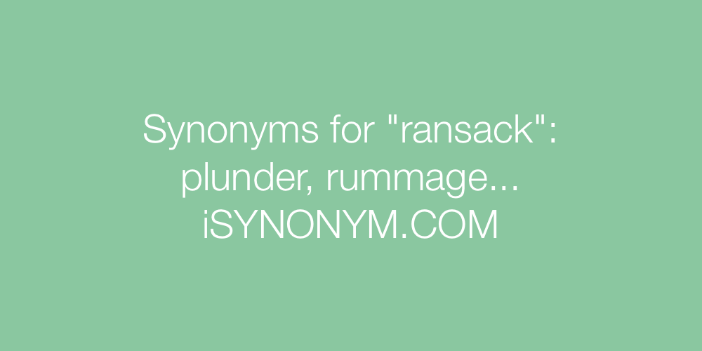 Synonyms ransack