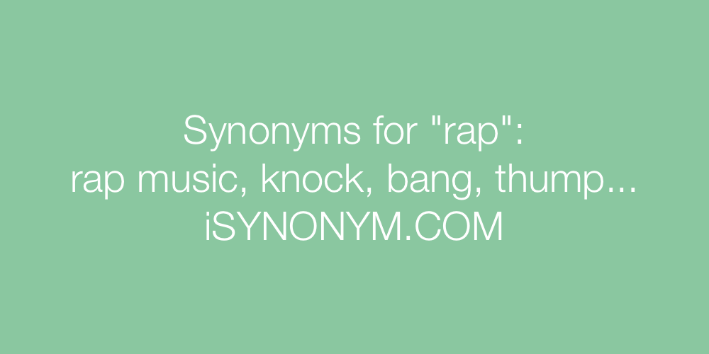 Synonyms rap