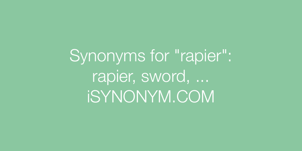 Synonyms rapier