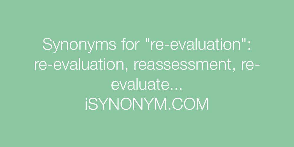 Synonyms re-evaluation