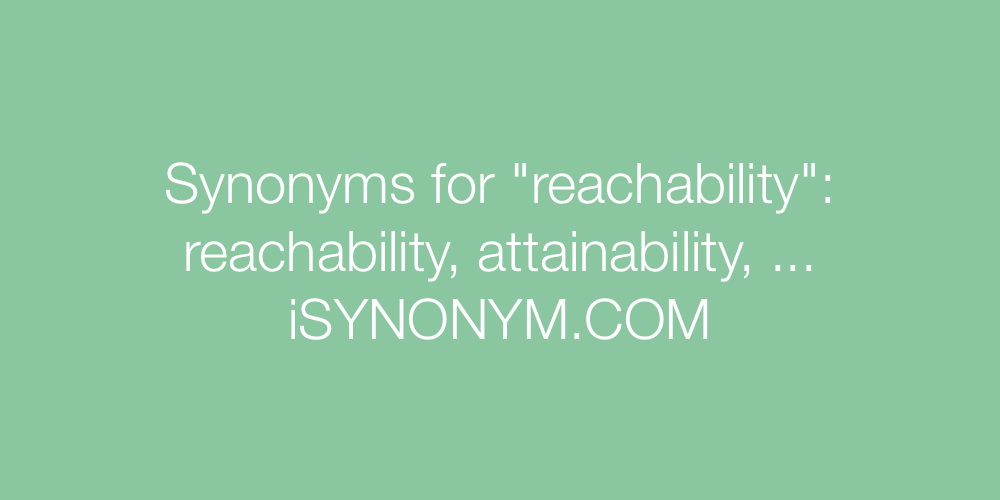 Synonyms reachability