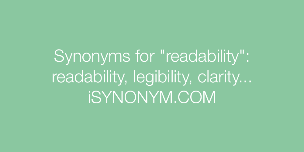 Synonyms readability
