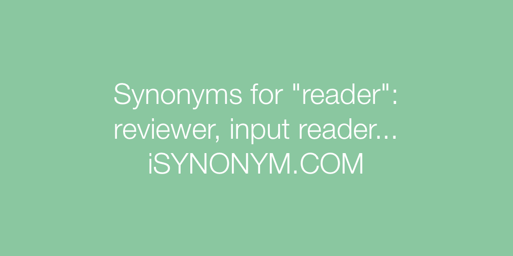 Synonyms reader