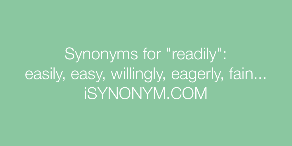Synonyms readily