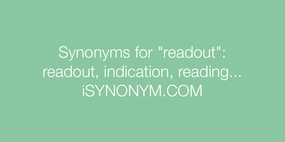 Synonyms readout