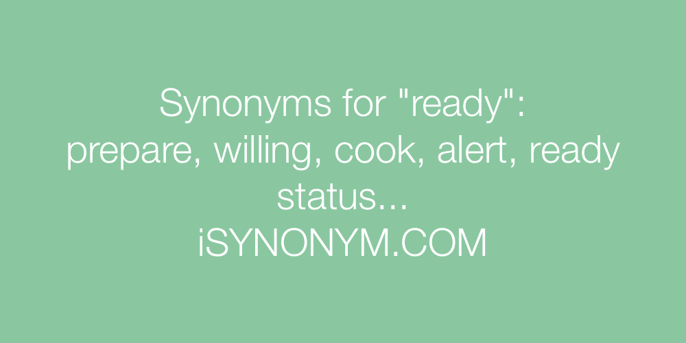 what is a synonym for get ready