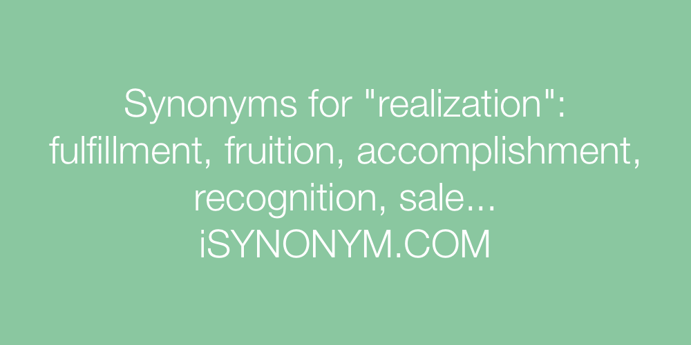 Synonyms realization