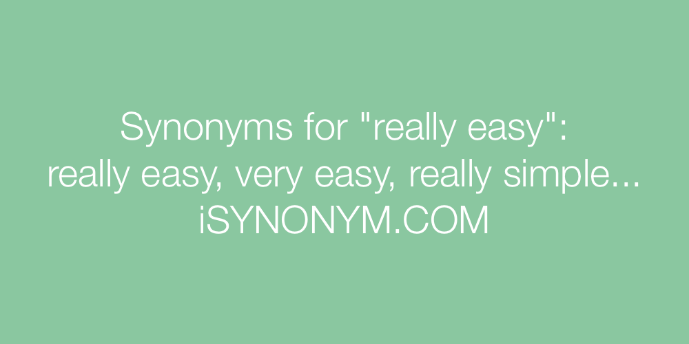 Synonyms really easy