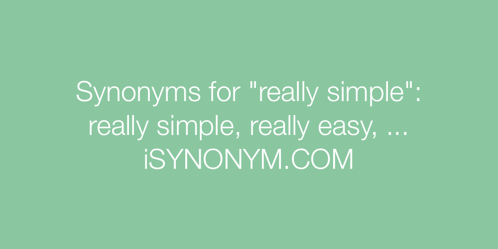 Synonyms really simple