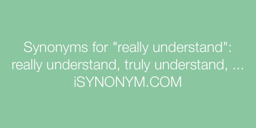 synonyms for understand