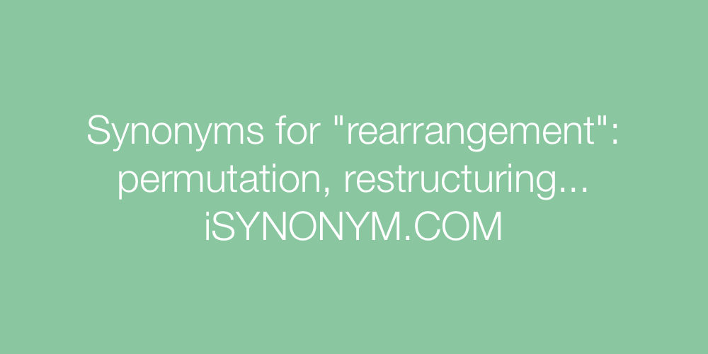 Synonyms rearrangement