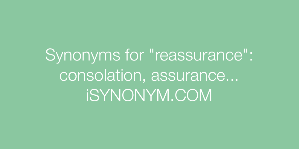 Synonyms reassurance