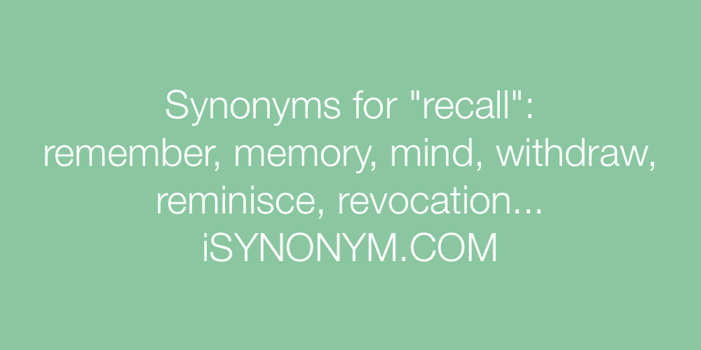 Synonyms recall