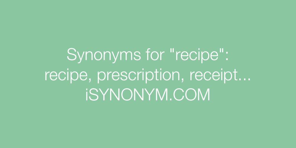Synonyms recipe