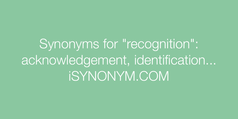 Synonyms recognition