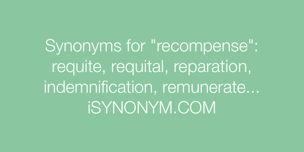 Synonyms recompense