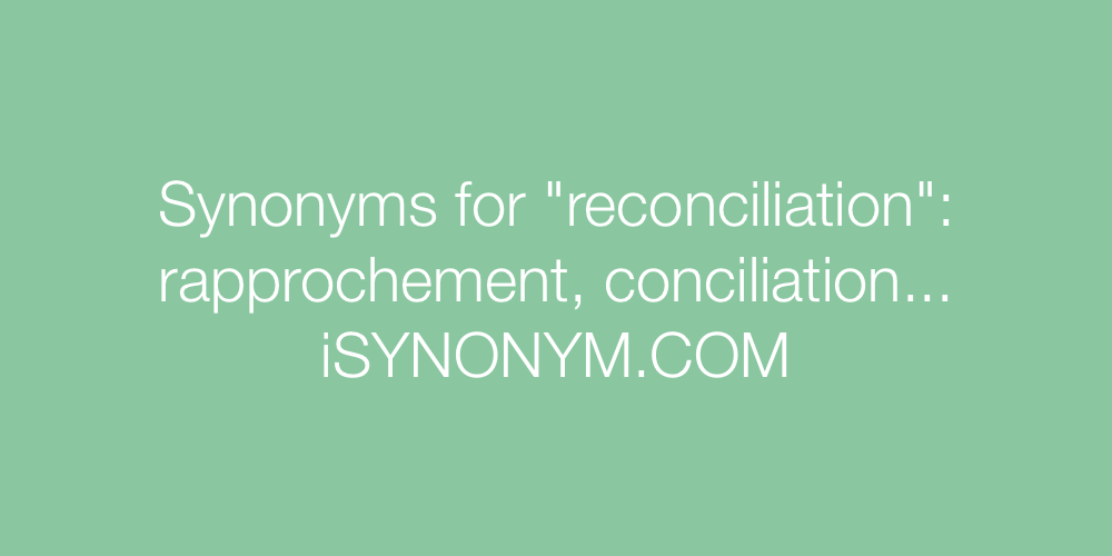 Synonyms reconciliation