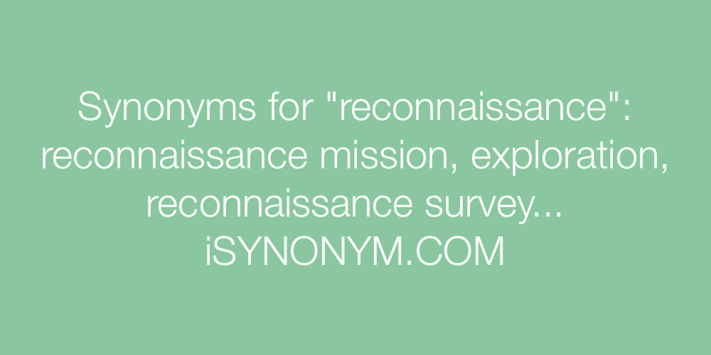 Synonyms reconnaissance