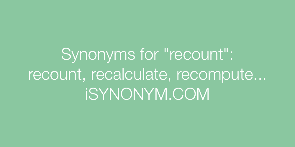 Synonyms recount