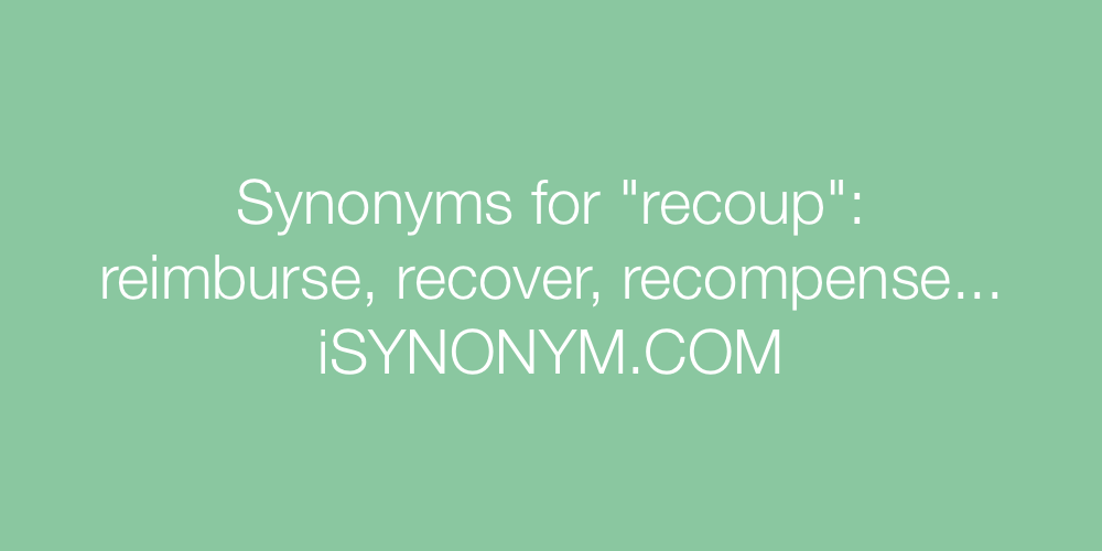 Synonyms recoup