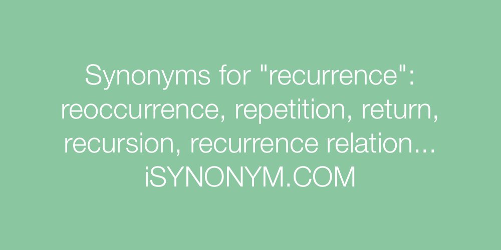 Synonyms recurrence