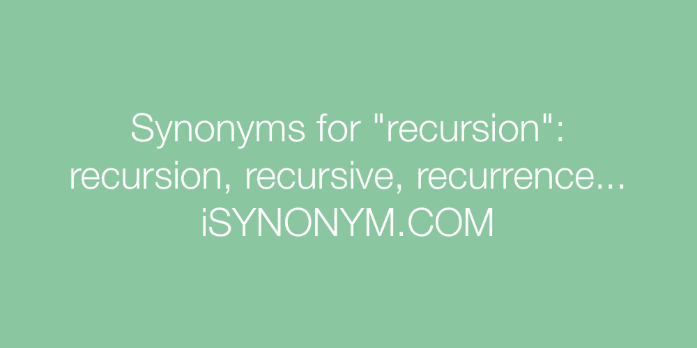 Synonyms recursion