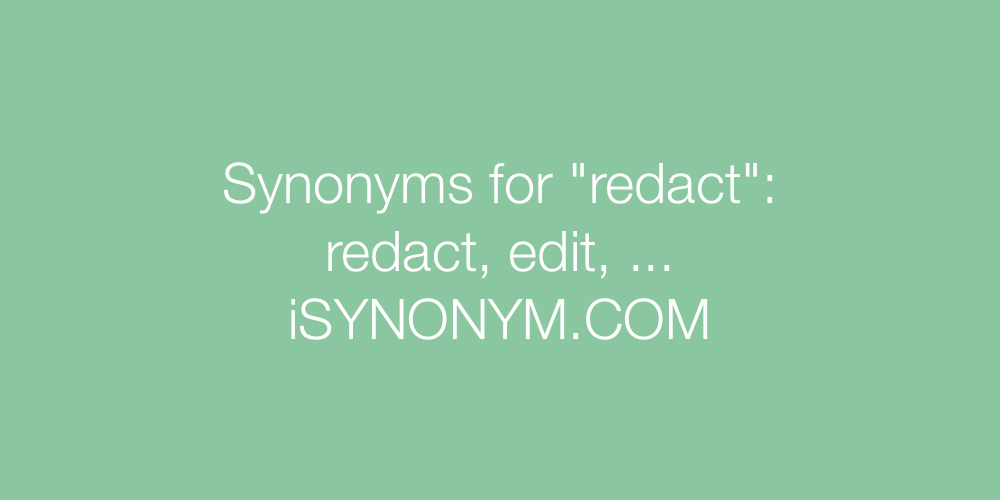 Synonyms redact