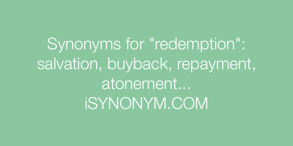 Synonyms redemption