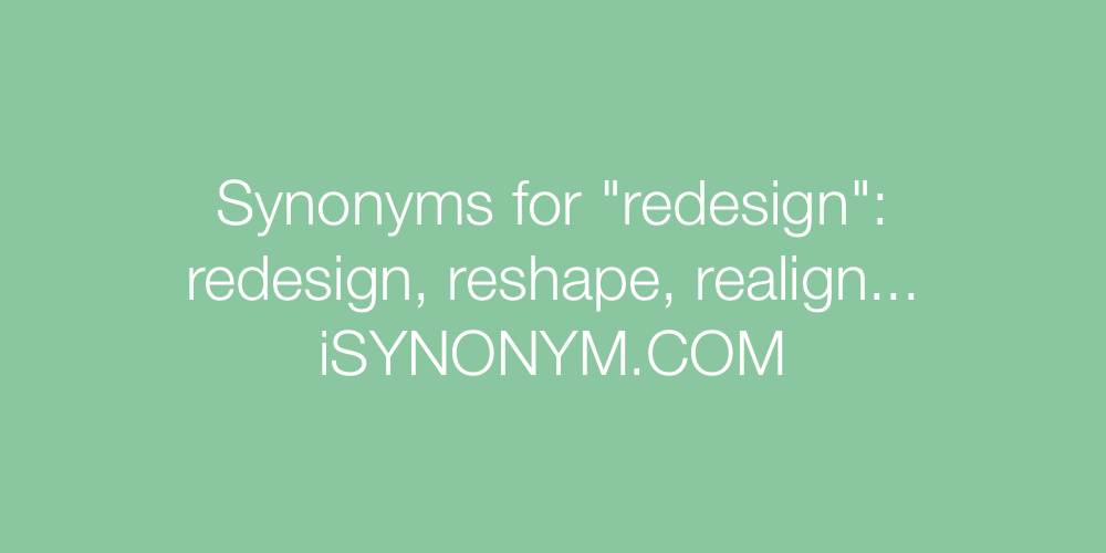 Synonyms redesign