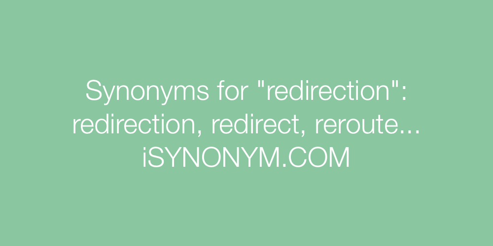 Synonyms redirection