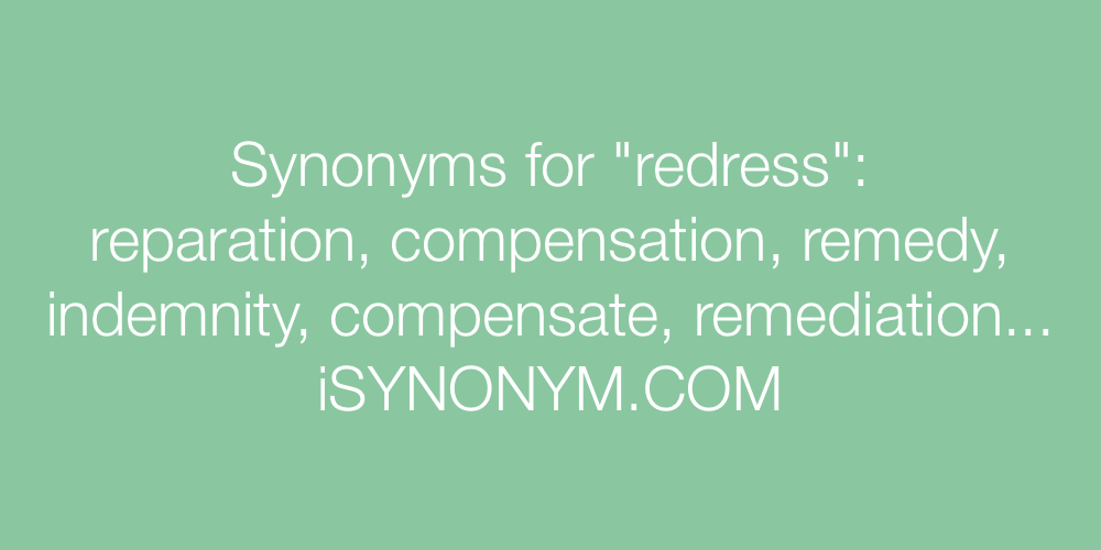 Synonyms redress