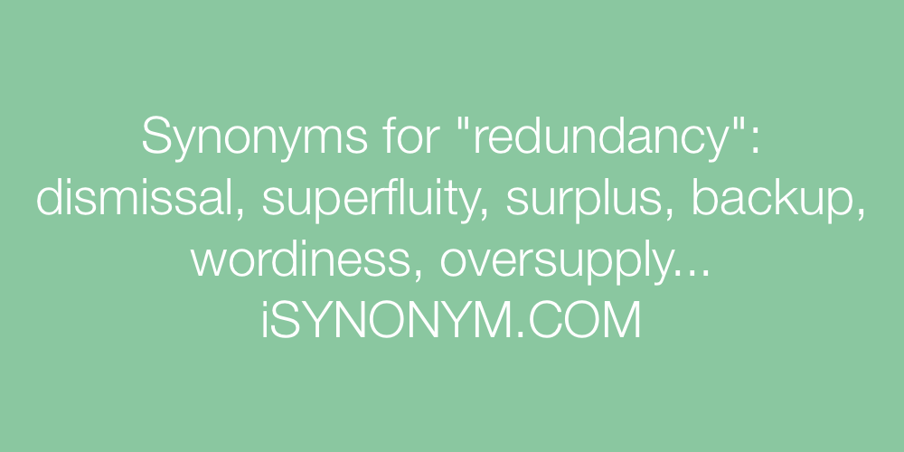 Synonyms redundancy