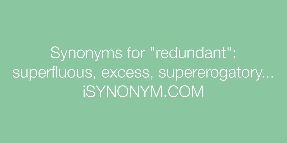 Synonyms redundant