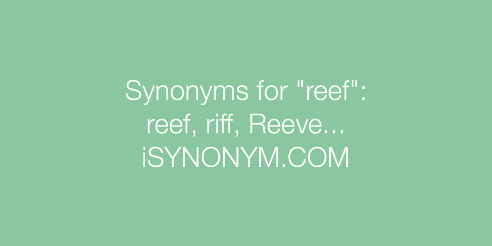 Synonyms reef