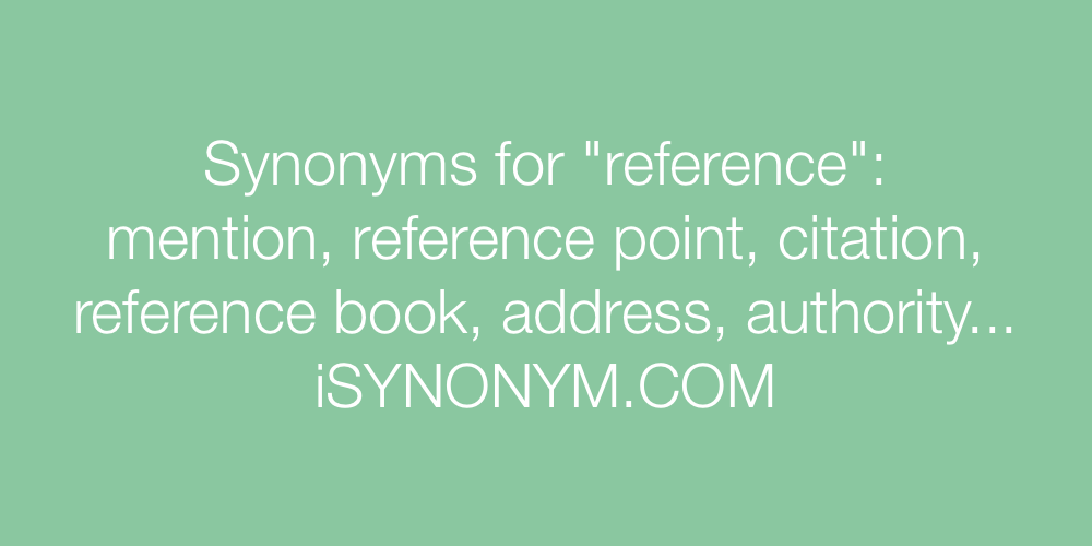 Synonyms reference