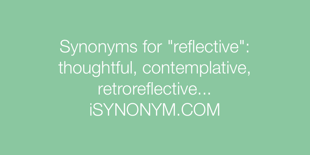 Synonyms reflective