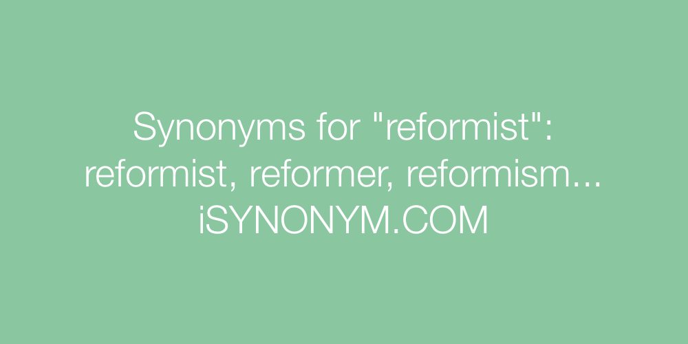 Synonyms reformist