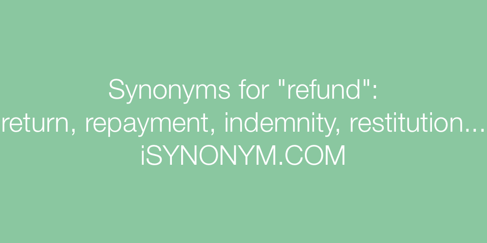 Synonyms refund