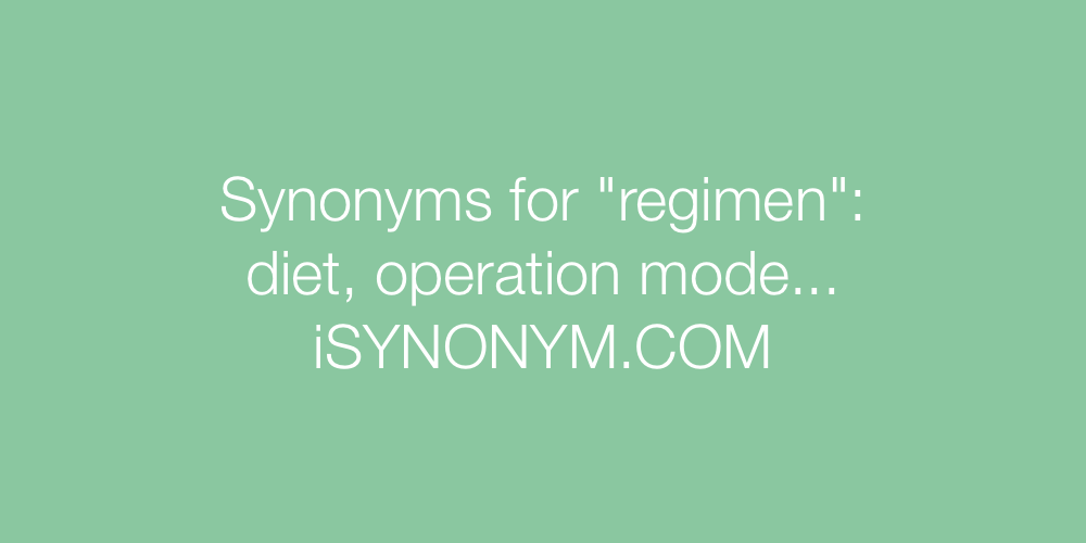 Synonyms regimen
