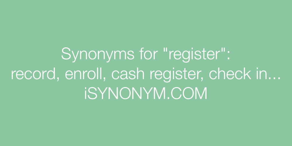 Synonyms register