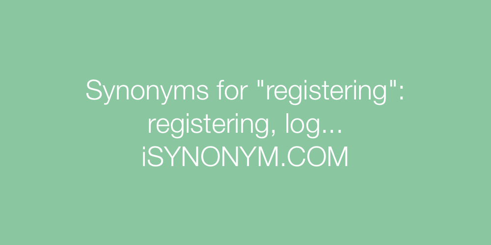 Synonyms registering