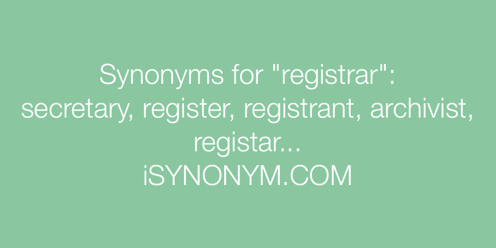 Synonyms registrar