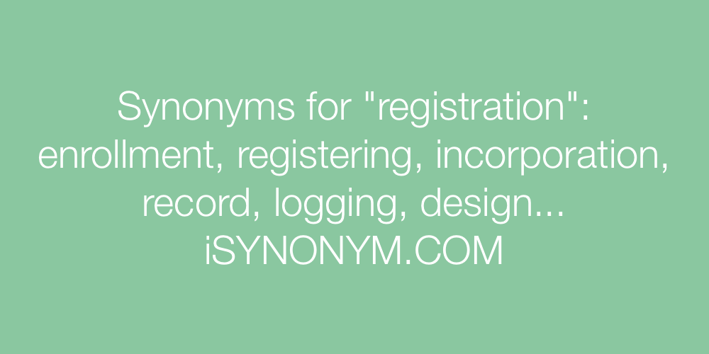 Synonyms registration