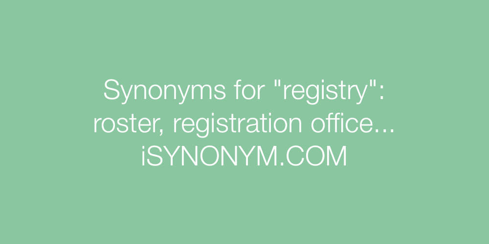 Synonyms registry