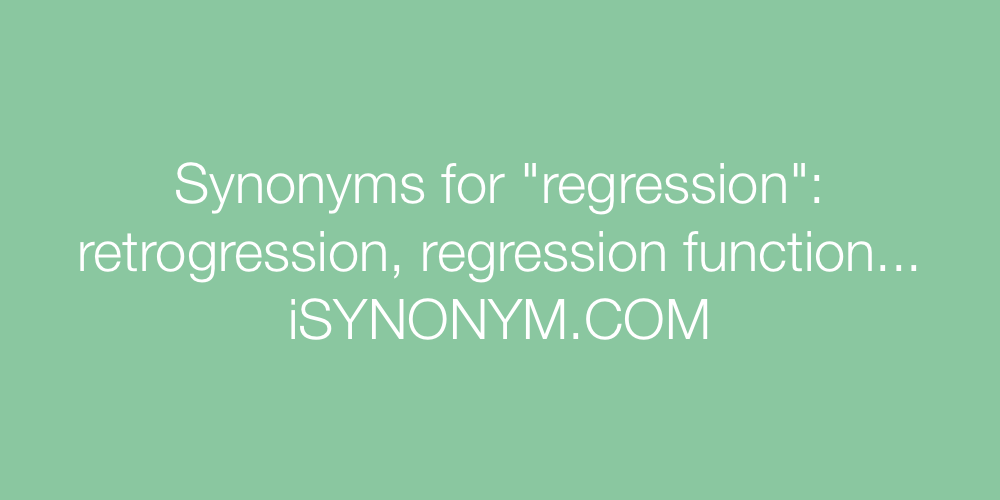 Synonyms regression
