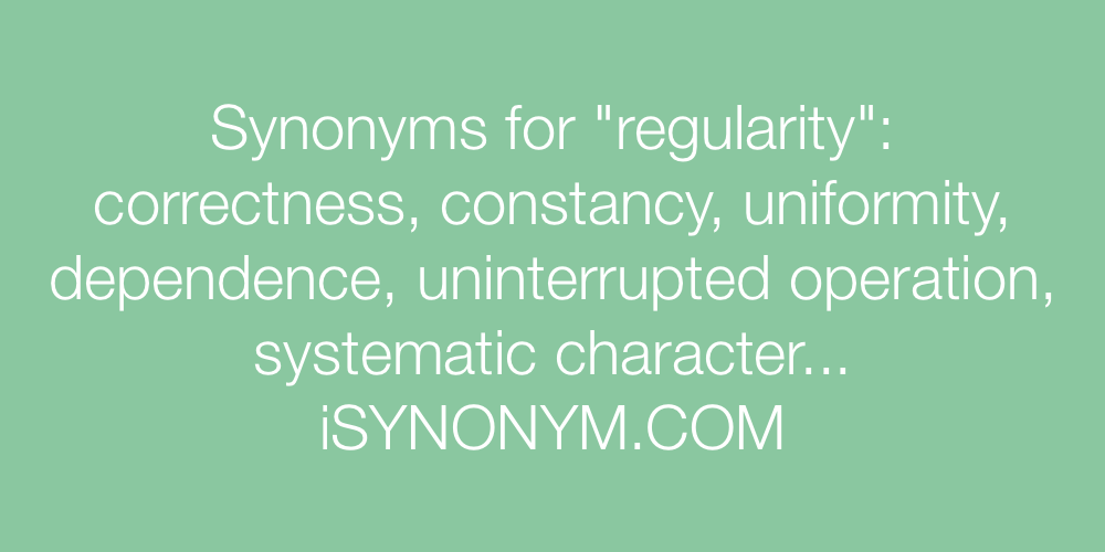 Synonyms regularity
