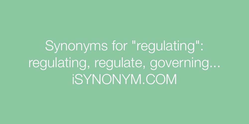 Synonyms regulating
